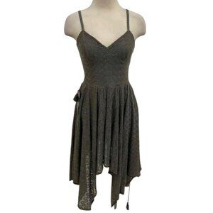 Bebe Olive Lace Overlay Scarf Hem Dress Sweatshirt Strappy NWT $139 Size S